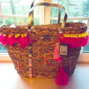 Brand New Lily Pulitzer Beach Straw Bag